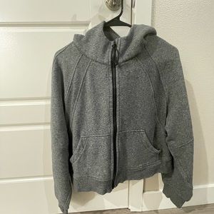 Lululemon oversized scuba full zip M/L dark gray